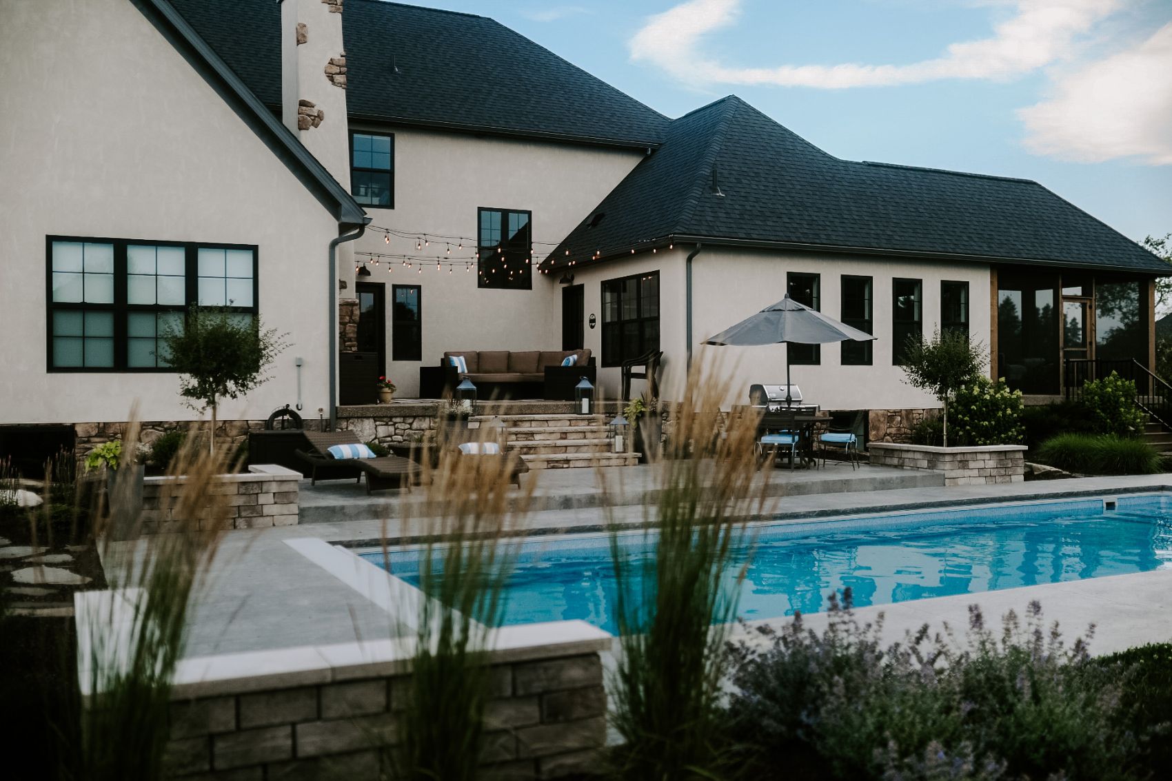 backyard patio with pool