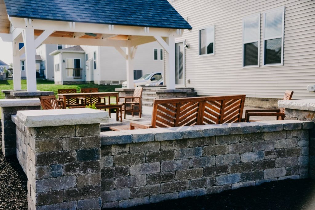 backyard patio with pergola