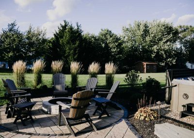 Hamel project paved patio and fire pit