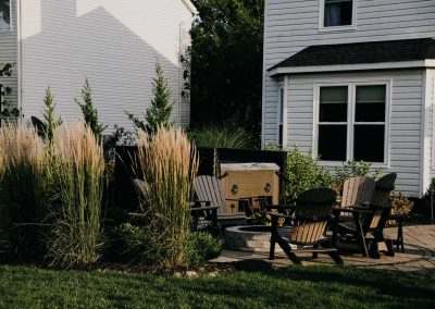 Hamel project paved patio and fire pit