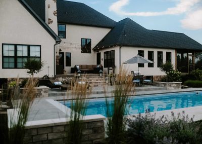 Patton project decorative wall and pool