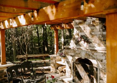 Schindler project outdoor fireplace