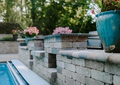 Stillings project decorative wall by pool