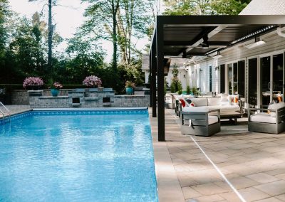 Stillings project outside seating by pool